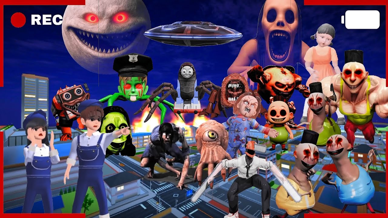 YUTA MIO Panik CCTV Merekam Semua Monster Mengerikan di Sakura 😱❗ #sakuraschoolsimulator 