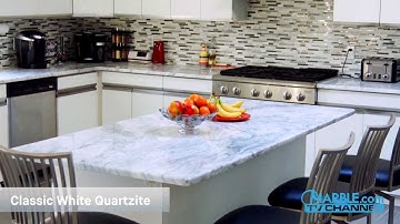 Classic White Quartzite Kitchen Countertops IV | Marble.com