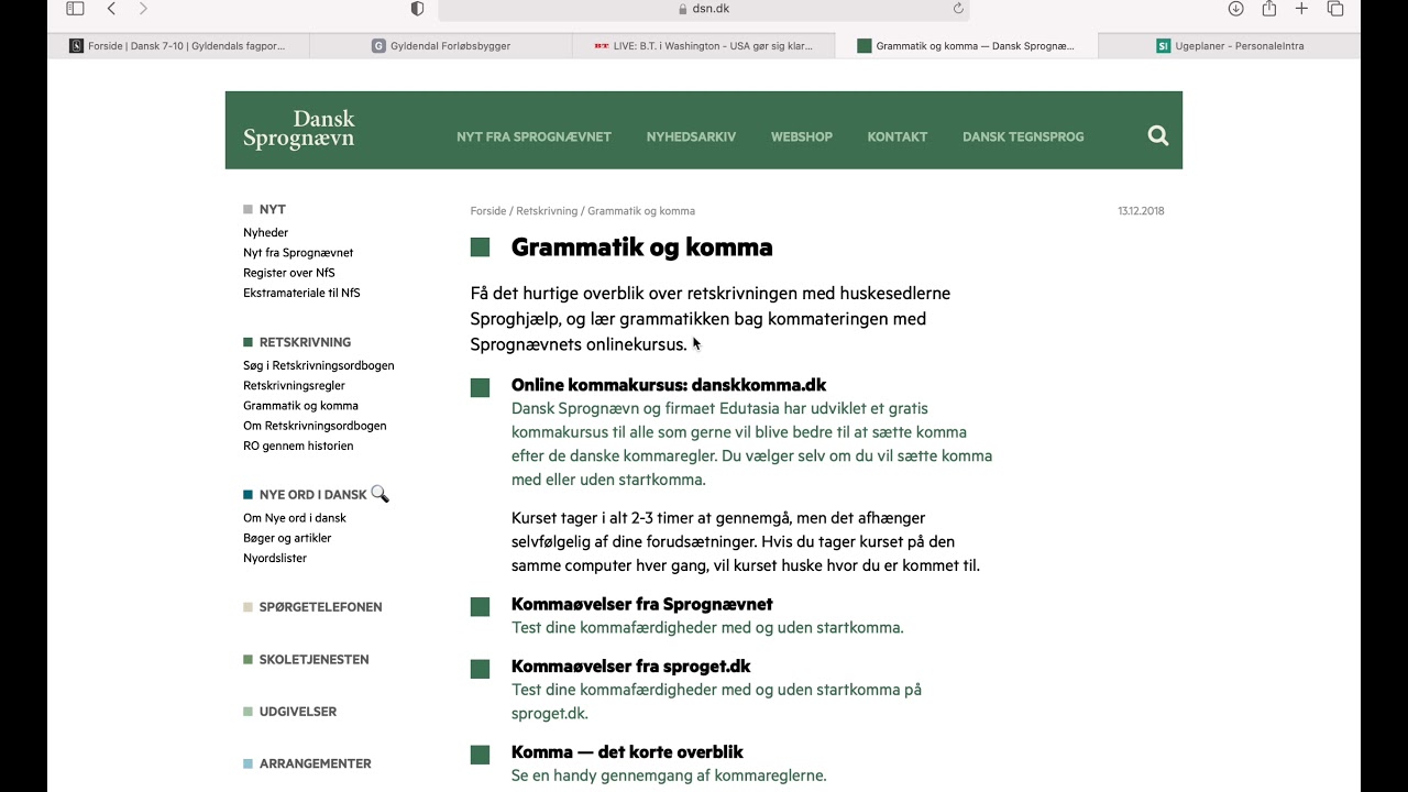 Sådan kan du bl a bruge dansk sprogsnævns hjemmeside
