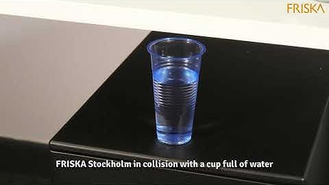 FRISKA Anti-Collision sensor demo with a plastic water cup full of water