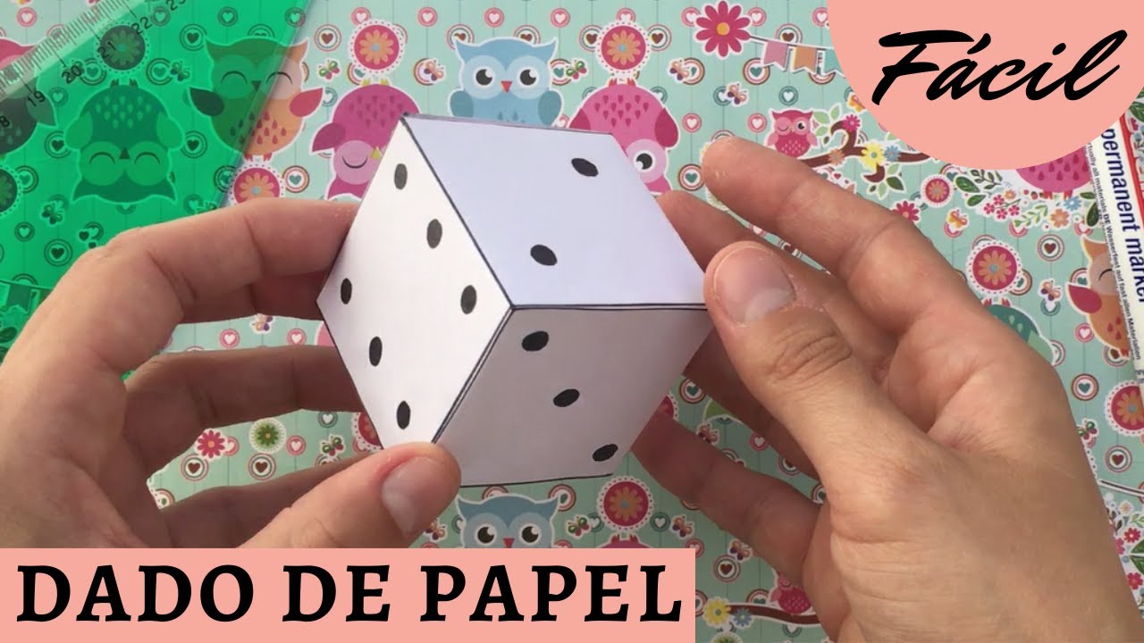 Hacer Un Dado De Papel 🎲 Cómo hacer un DADO de PAPEL FÁCIL 🎲 - Manualidades - Origami - YouTube