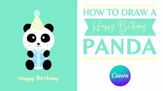 How to Draw a Panda in Canva | Instagram Post | Canva Tutorial for Beginners screenshot 5