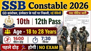 SSB Tradesman New Vacancy 2026 | Posts : 827 | SSB Constable Age Limit, Eligibility, Exam Pattern