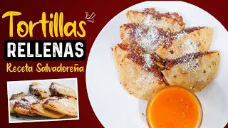 TORTILLAS RELLENAS DE PAPA Y FRIJOL CON QUESO