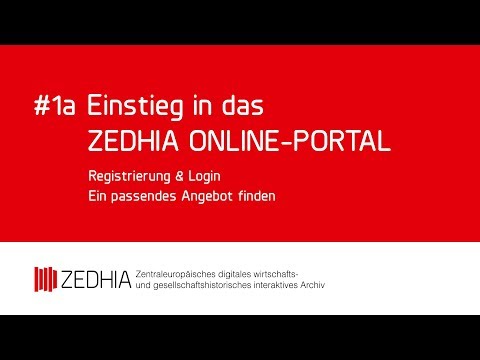 1a Einstieg in das ZEDHIA Online Portal