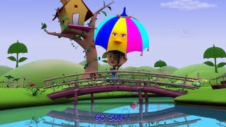 Umbrella Rhymes | Alphabet Song 3d nursery rhymes for kids | U for umbrella song