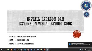 Tugas Pemrograman Web II Praktik - Install Laragon dan Extensions Visual Studio Code