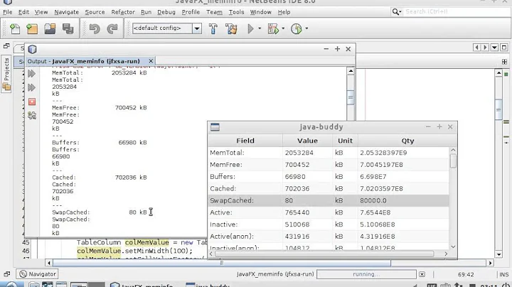 Display /proc/meminfo on JavaFX TableView