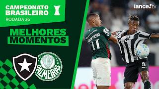 BOTAFOGO 0 X 0 PALMEIRAS | MELHORES MOMENTOS | CAMPEONATO BRASILEIRO 26ª RODADA