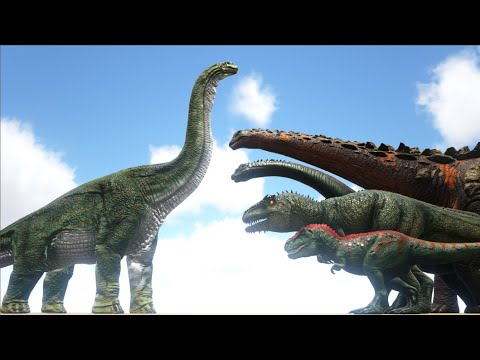 ark survival evolved เซิฟเถื่อน  New  Brachiosaurus VS ARK Dinosaurs | Cantex