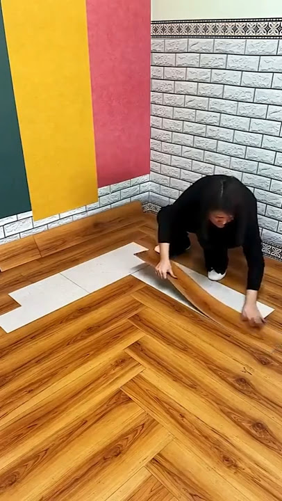 Self-adhesive pvc vinyl plank flooring sheets | Installing vinyl plank flooring #shorts #gadgets