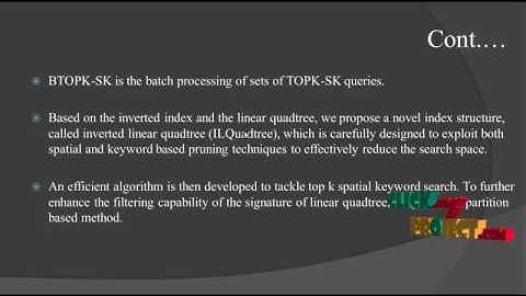 Inverted Linear Quadtree: Efﬁcient Top K Spatial Keyword Search