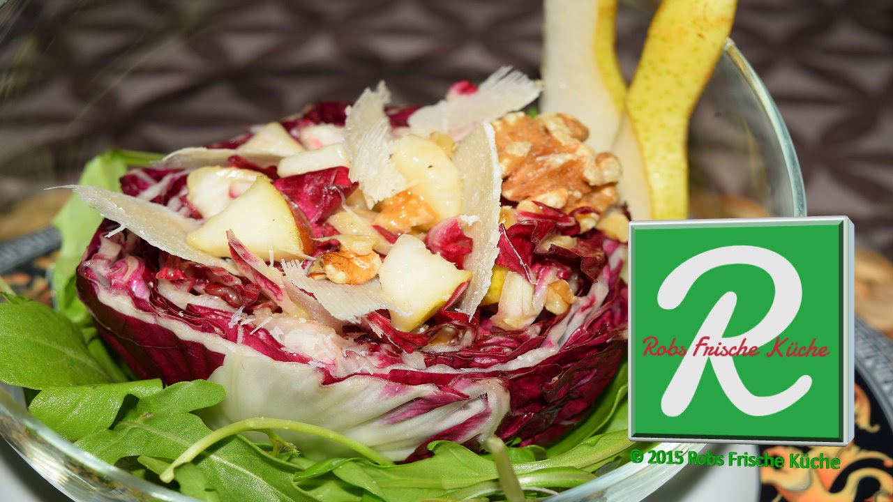 Radicchio Birnen Salat | Radicchio Pear Salad - YouTube