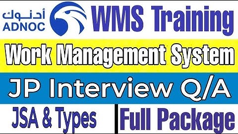 What is JSA & How many types of JSA in WMS? | ADNOC interview Questions for JP Interview