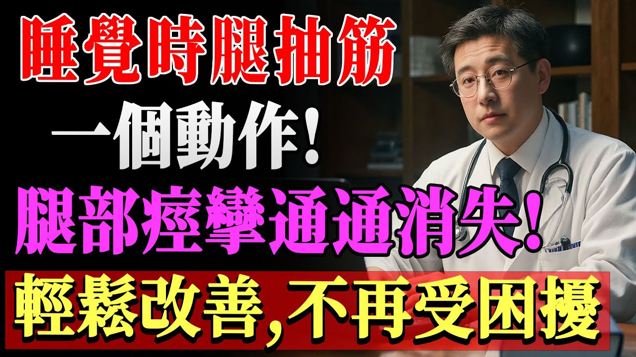 半夜腿抽筋真的不是缺鈣！醫師揭示三大致病元兇，學會對症改善，徹底告別夜間痛醒！