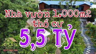 Nhà vườn 1.000m2 thổ cư full tiện ích - giá chỉ 5,5 tỷ sát bên TP Hồ Chí Minh | BDS 6 SAO #nhavuon