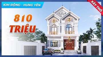 Mẫu Biệt Thự Mái Thái Tân Cổ Điển Đẹp Cuốn Hút Xây Thô 810 TRIỆU Tại Huyện Kim Động Tỉnh Hưng Yên