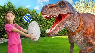 eva found dinosaur egg backyard