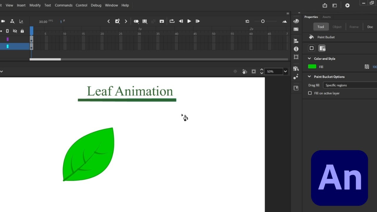 Leaf Animation in Adobe Animate 2025 |  2D Animation Tutorial (Hindi) | 