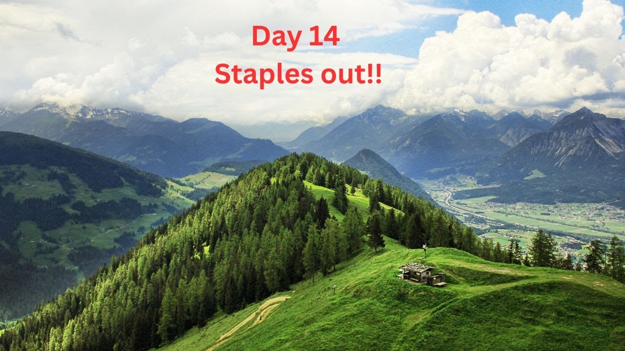 Total knee replacement operation - day 14 - in England