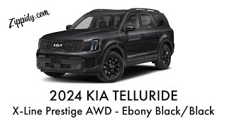 2024 KIA Telluride XLine Prestige AWD  Ebony Black with Black Interior!