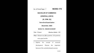 BCOG-172 Dec 2025 | IGNOU Previous Year Question Paper