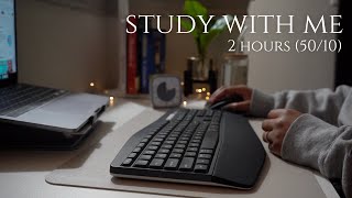 2-Hour Study With Me | Lofi + Rain 🌧 Pomodoro 50/10
