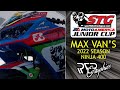 Reb graphics on max vans ninja 400 motoamerica race bike  sportbike track gear