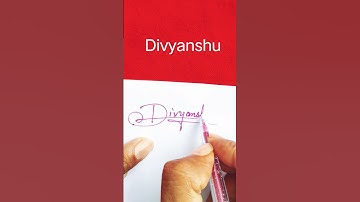 Divyanshu name signature style