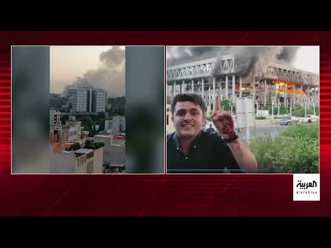 غارة إسرائيلية تدمر مبنى التلفزيون الإيراني وتشتعل فيه النيران