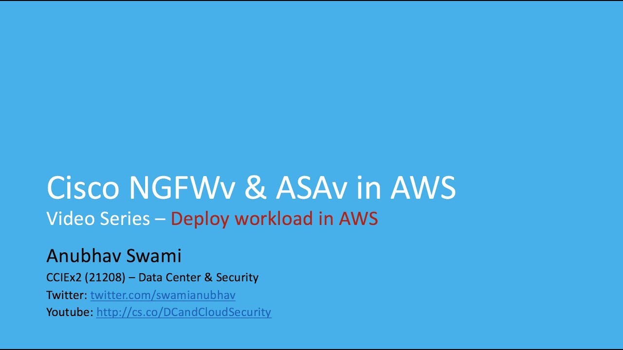 Deploy workload in AWS