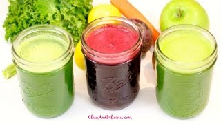 3 Tasty Green Juice Recipes  #CleanAndGreenWithDani