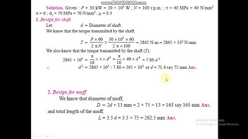 Design of Split Muff Coupling
