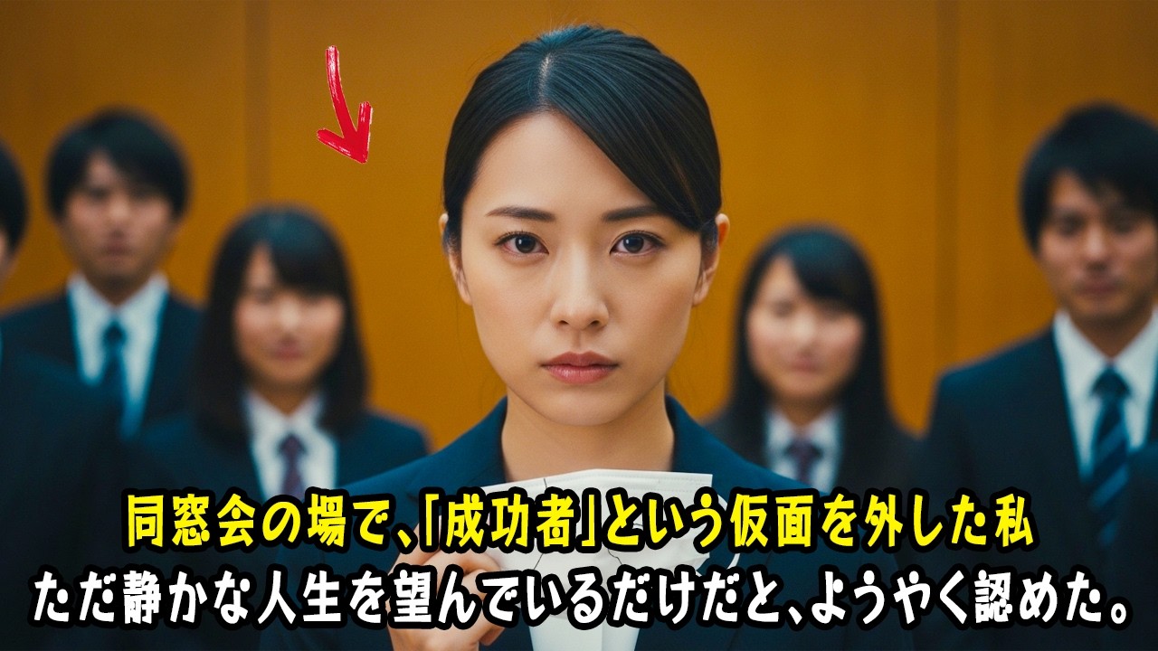 「もう“上”は見えてるよね」同窓会で笑われた37歳の女性──彼女が静かに放った一言で空気が凍った…