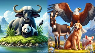 Happy Animal Farm Sounds: Donkey, Bull, Pig, Panda, Eagle, Dog - Animal Moments by Wild Animal Sounds 4,763 views 2 weeks ago 31 minutes