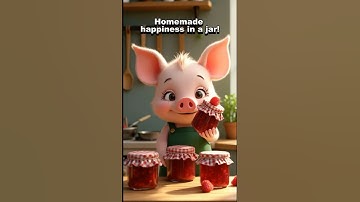 Piglet is making raspberry jam #cooking #youtubeshorts #raspberry   #viralshorts#ai #pig #kidsvideo