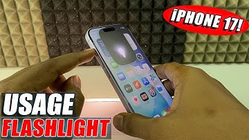 how to use flashlight on iphone 17/17 pro max?