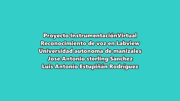 Reconocimiento de voz con LabView