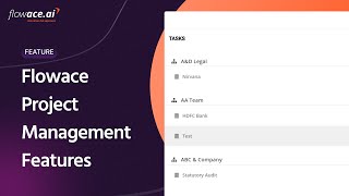 Flowace Project Management Features | Project Management Tools