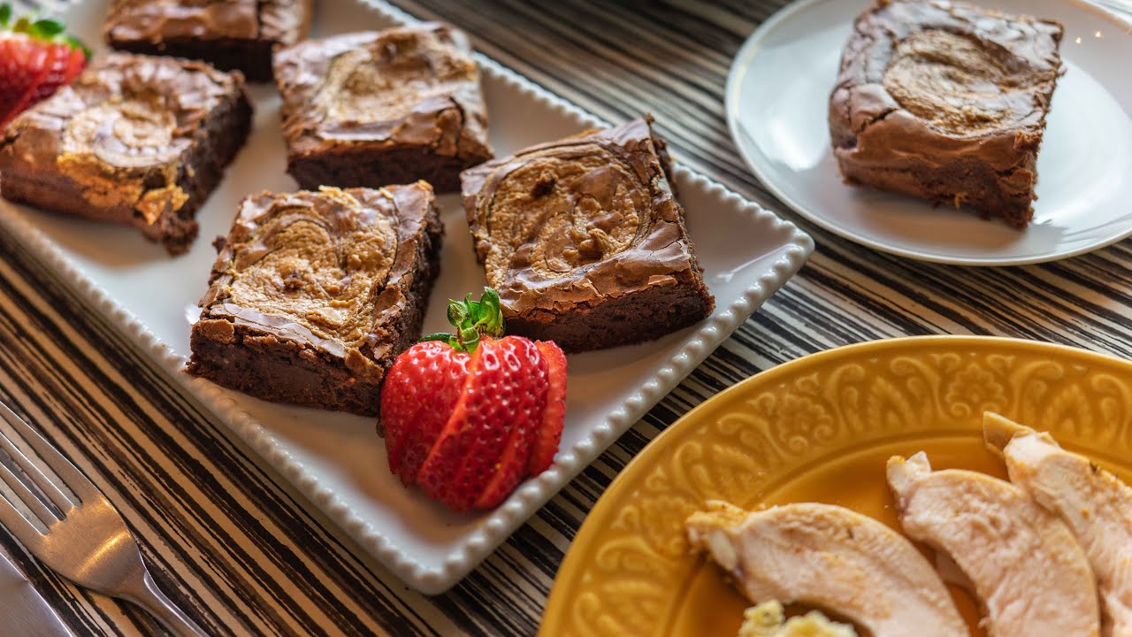 Baked Chicken Breasts, Broccoli Casserole and Peanut Butter Brownies - A Complete Convection Meal!