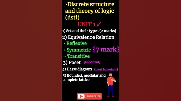 DSTL (BCS 303) most important topics 2024-25|| Unit-1 important topics Aktu||#dstl #aktu #shorts