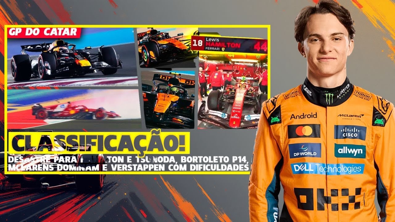NOTÍCIAS DA F1: BORTOLETO NO Q2 E HAMILTON FORA! CLASSIFICAÇÃO DO QATAR CHOCOU GERAL!