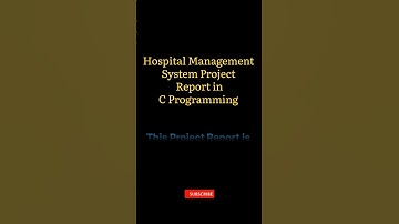Hospital management system Project Report in c programming#bca#projectreport #shortsviral