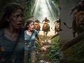 #remix Girl Escapes Lion Riders Using Secret Jungle Bunker 😱🦌#shorts