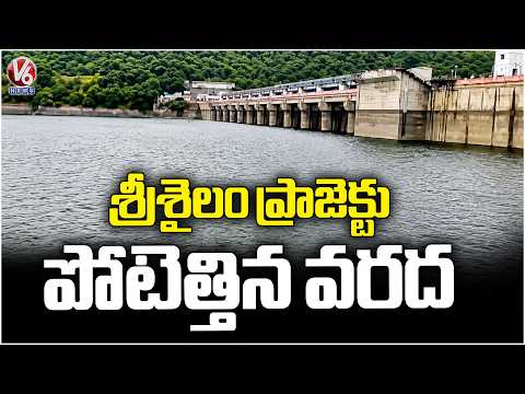 Heavy Flood Inflow To Srisailam Project Due To North Rain | V6 News - V6NEWSTELUGU