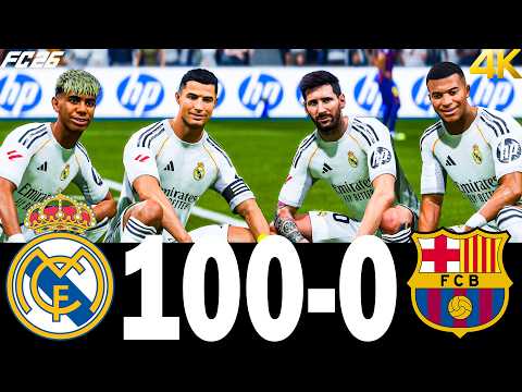 FC 26 -MESSI RONALDO NEYMAR & MBAPPE | ALL STARS | REAL MADRID 100-0 BARCELONA | UCL FINAL #fc26