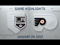 NHL Highlights | Kings vs. Flyers - Jan 29, 2022