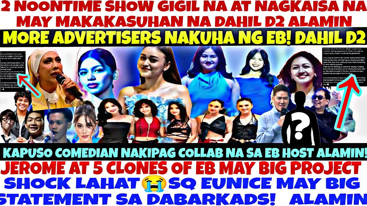 SHOCK😱EATBULAGA PINANIGAN NG ADVERTISERS DAHIL D2😱 2NOONTIME NAGKAISA NA AY MAY KAKASUHAN NA! 