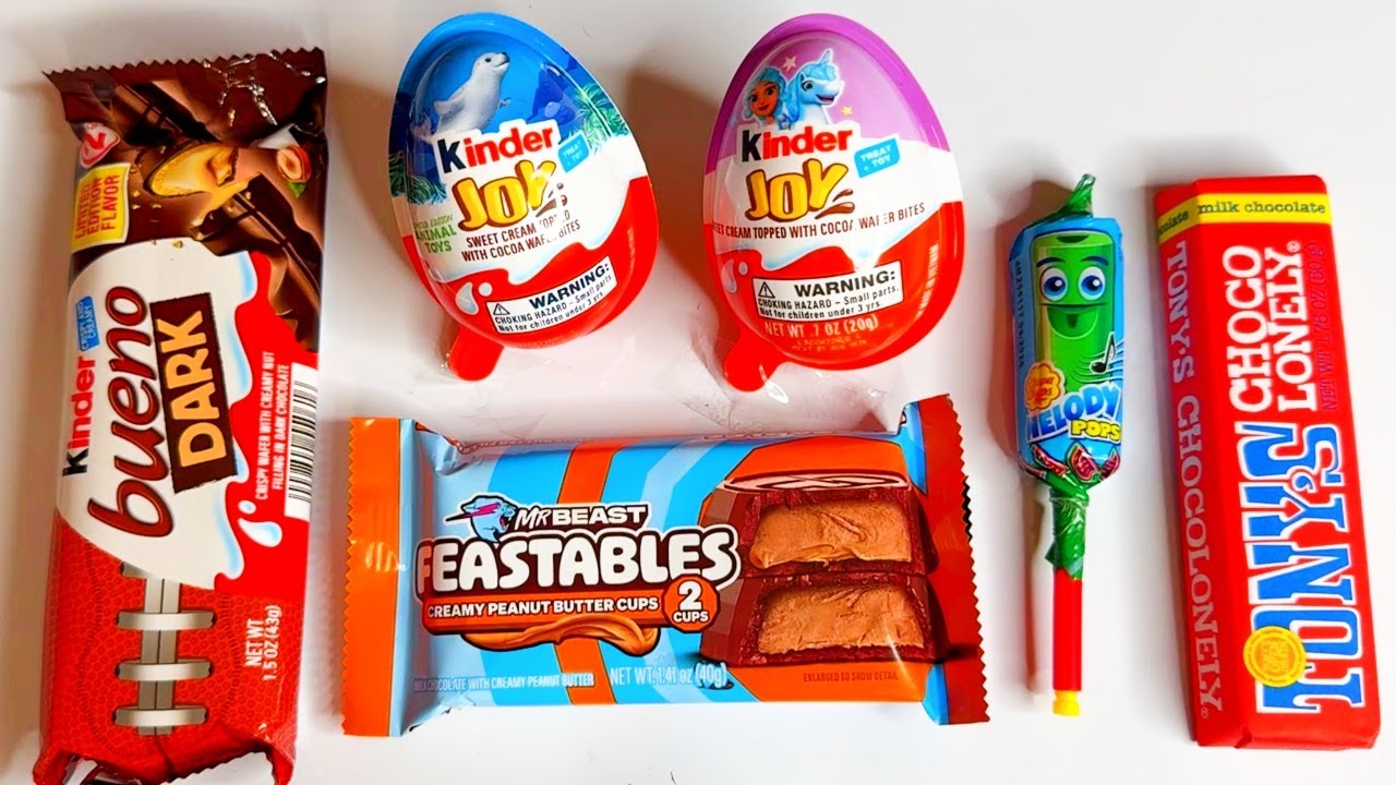 Satisfying video Asmr lollipops candy and chocolate Gummy Candy free Surprise unboxing video