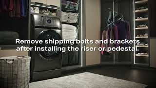 GE Profile™ UltraFresh Washer and UltraFast Combo Washer/Dryer Removing Shipping Hardware